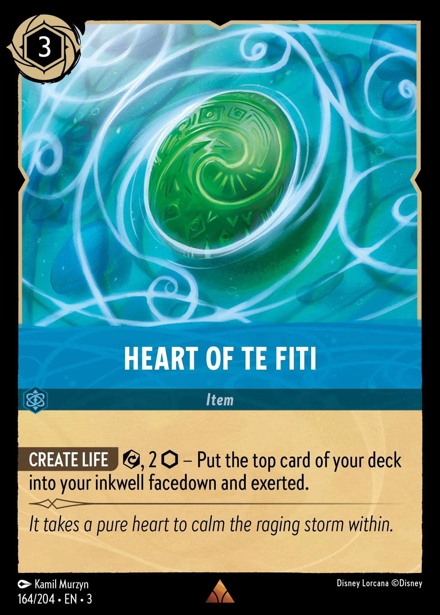 Heart of Te Fiti | Into the Inklands #164 (Near Mint) | Disney Lorcana Single Australia (Near Mint)