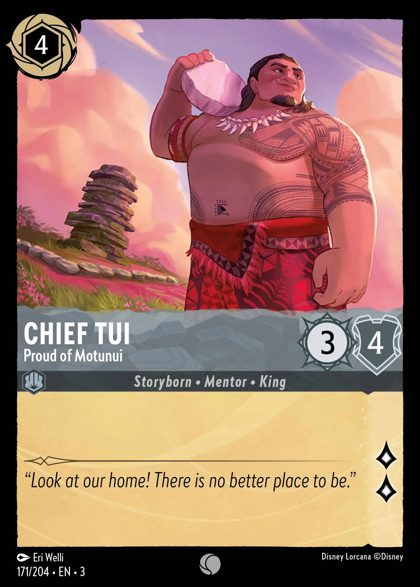 Chief Tui - Proud of Motunui | Into the Inklands #171 (Near Mint) | Disney Lorcana Single Australia (Near Mint)