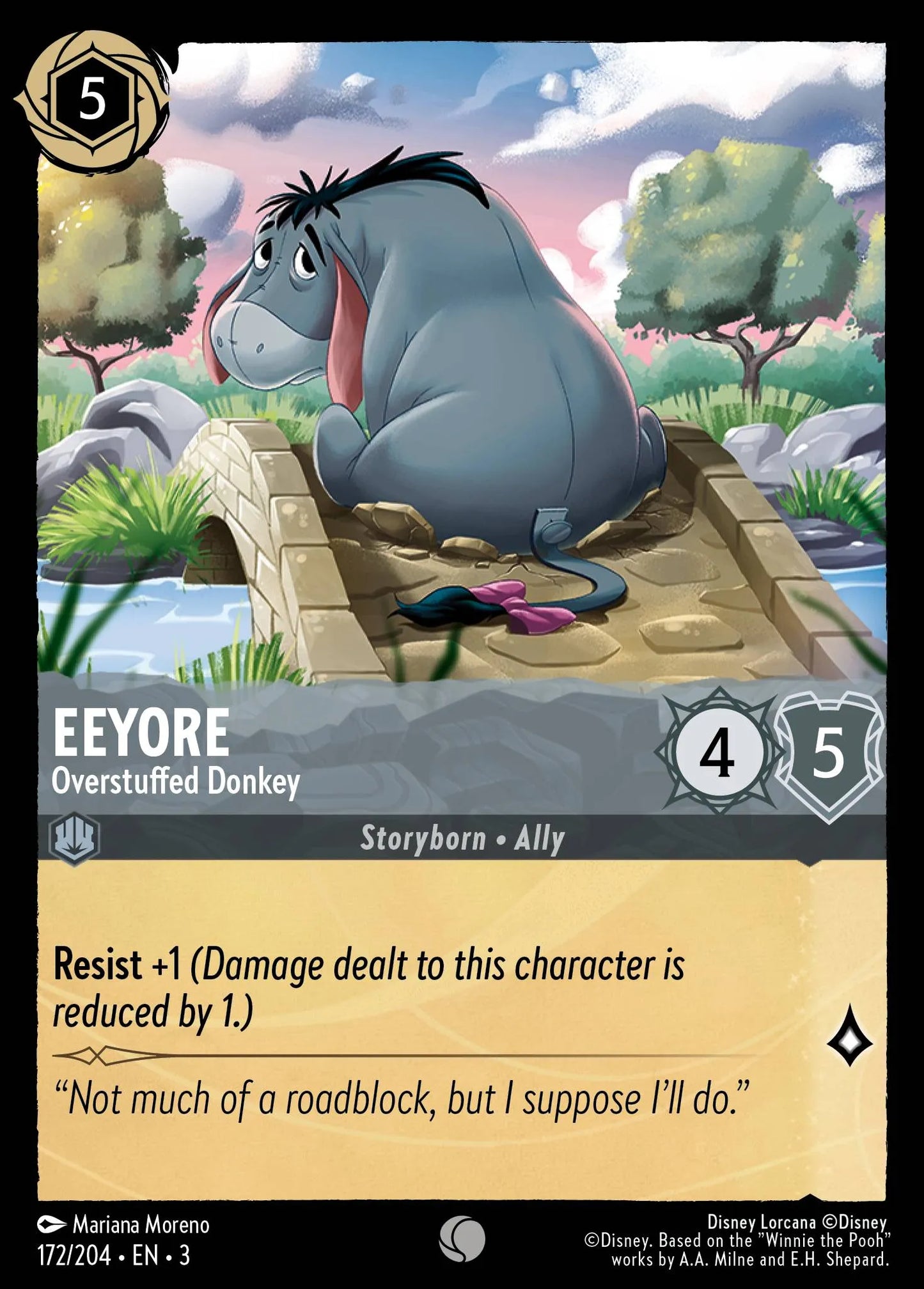 Eeyore - Overstuffed Donkey | Into the Inklands #172 (Near Mint Foil) | Disney Lorcana Single Australia (Near Mint)