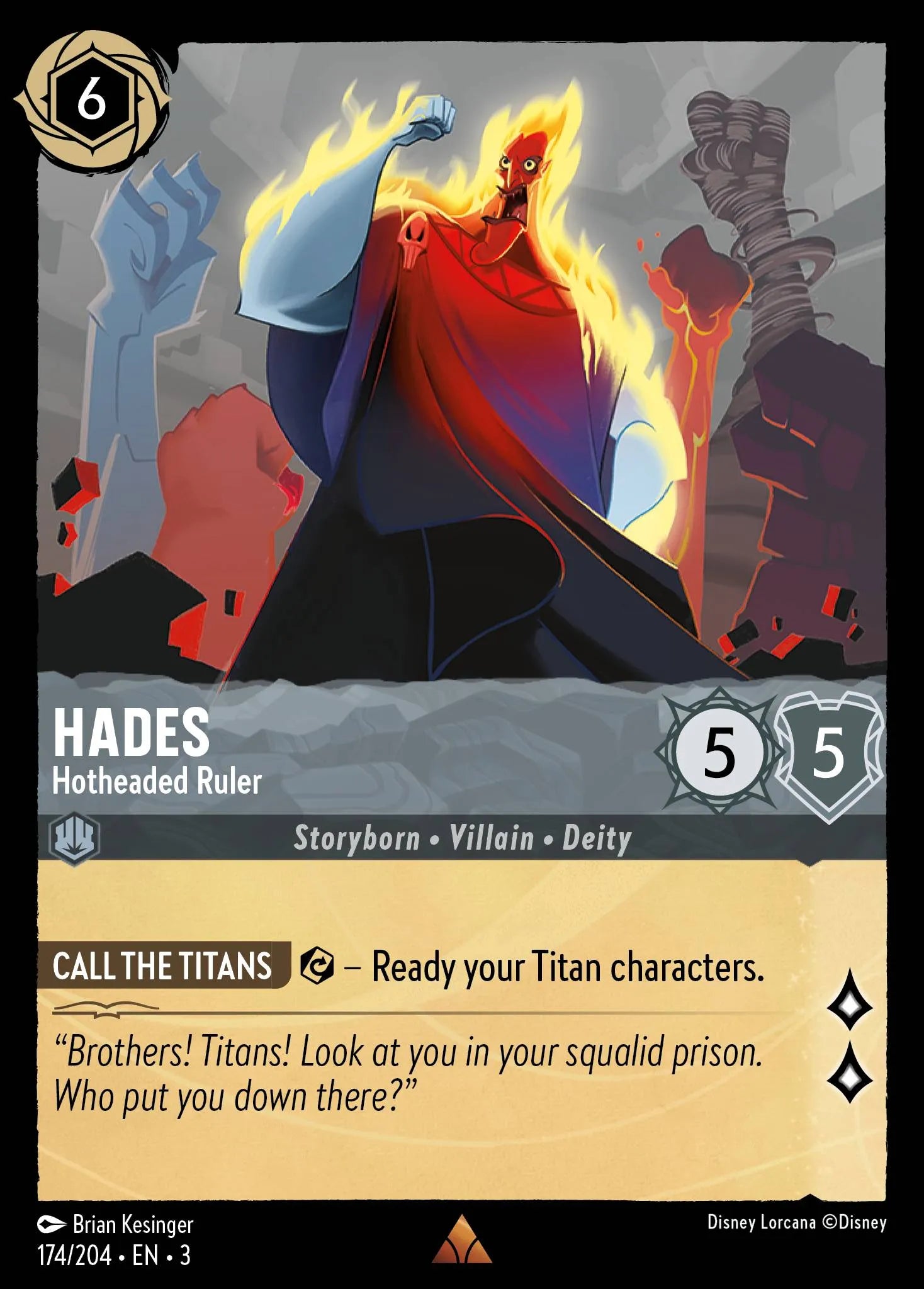 Hades - Hotheaded Ruler | Into the Inklands #174 (Near Mint) | Disney Lorcana Single Australia (Near Mint)