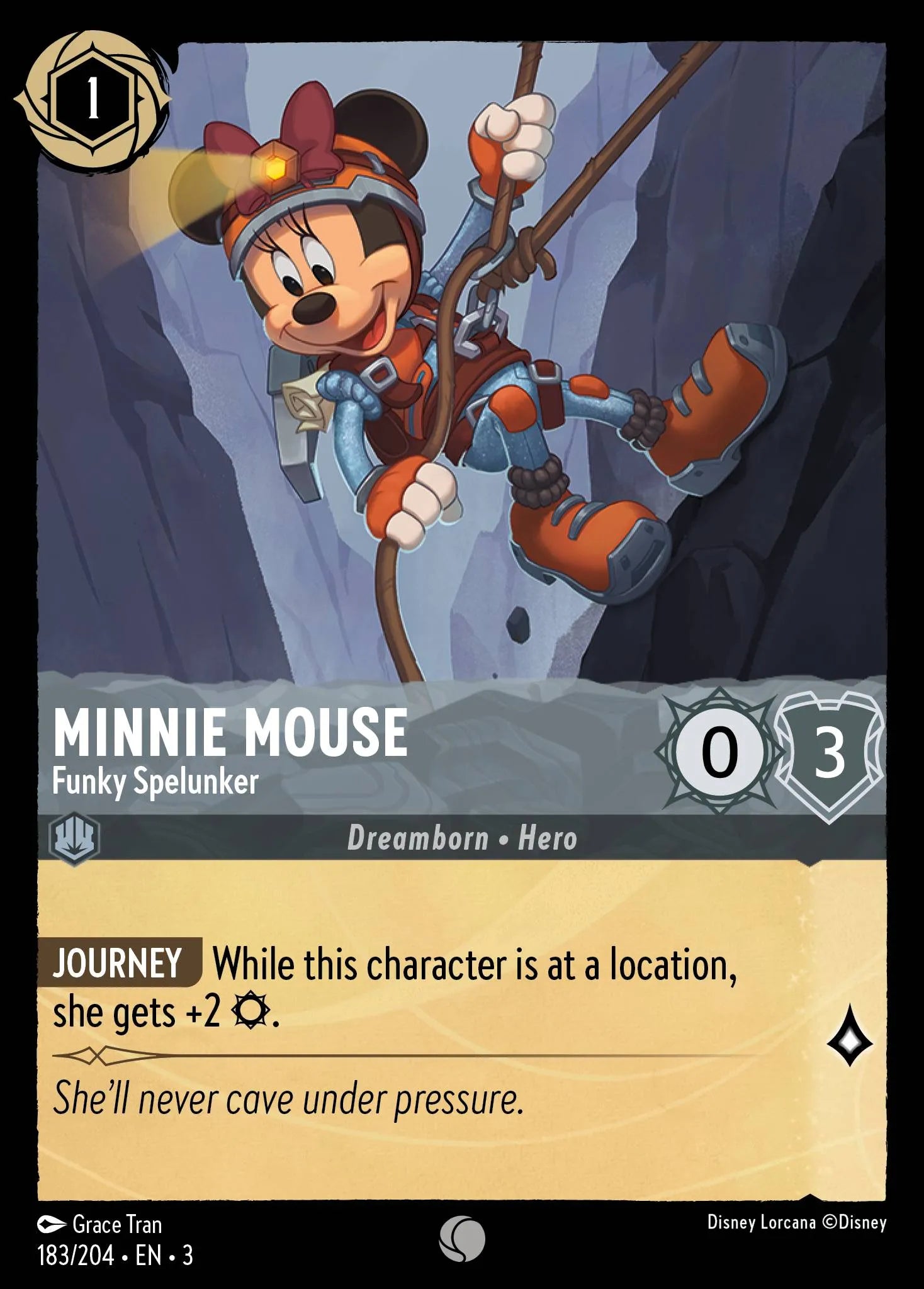 Minnie Mouse - Funky Spelunker | Into the Inklands #183 (Near Mint) | Disney Lorcana Single Australia (Near Mint)