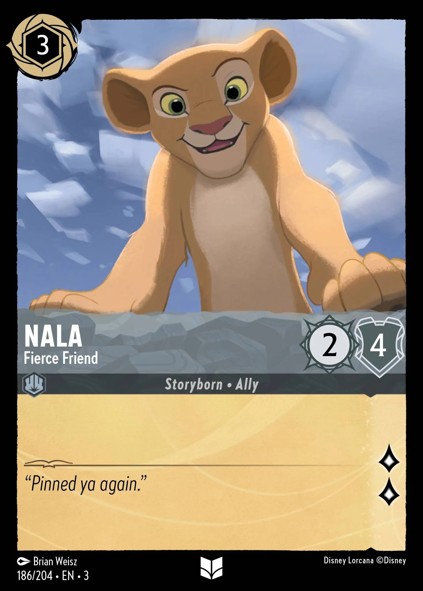 Nala - Fierce Friend | Into the Inklands #186 (Near Mint Foil) | Disney Lorcana Single Australia (Near Mint)
