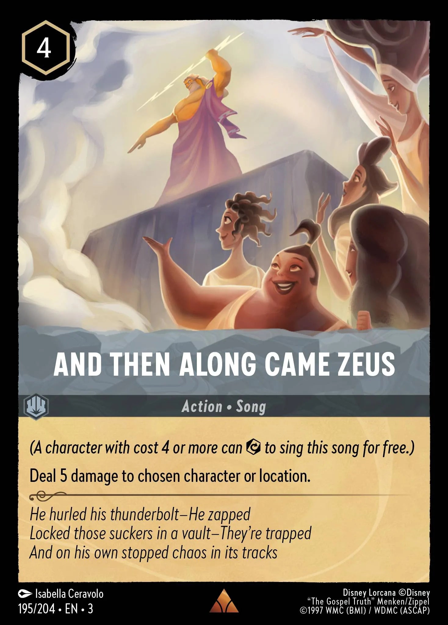 And Then Along Came Zeus | Into the Inklands #195 (Near Mint Foil) | Disney Lorcana Single Australia (Near Mint)
