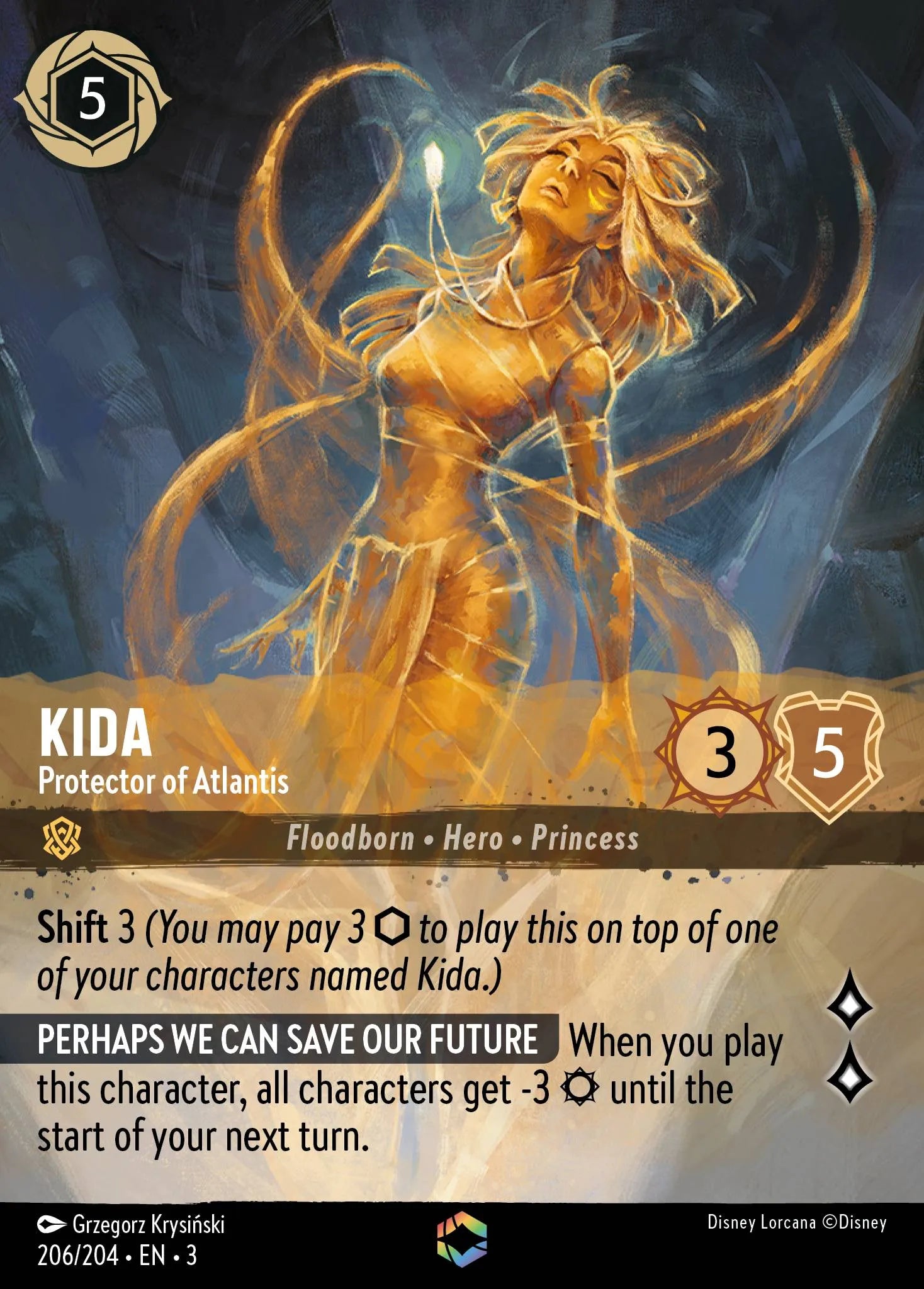 Kida - Protector of Atlantis | Into the Inklands #206 (Near Mint) | Disney Lorcana Single Australia (Near Mint)