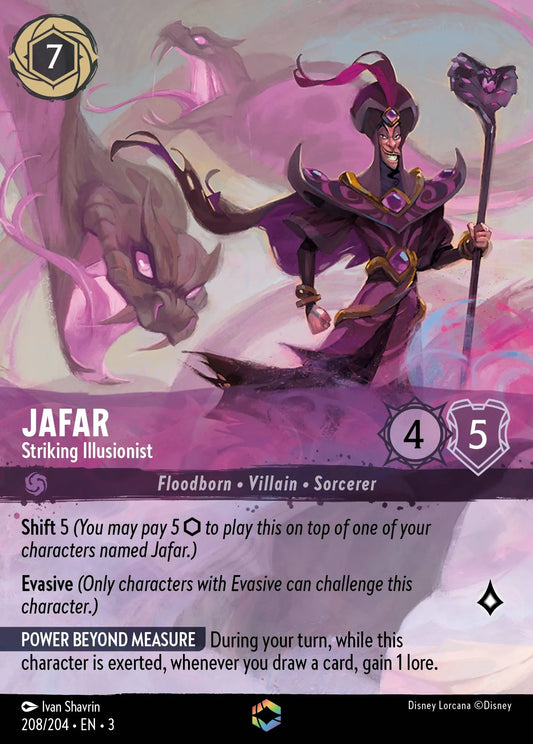 Jafar - Striking Illusionist | Into the Inklands #208 (Near Mint) | Disney Lorcana Single Australia (Near Mint)