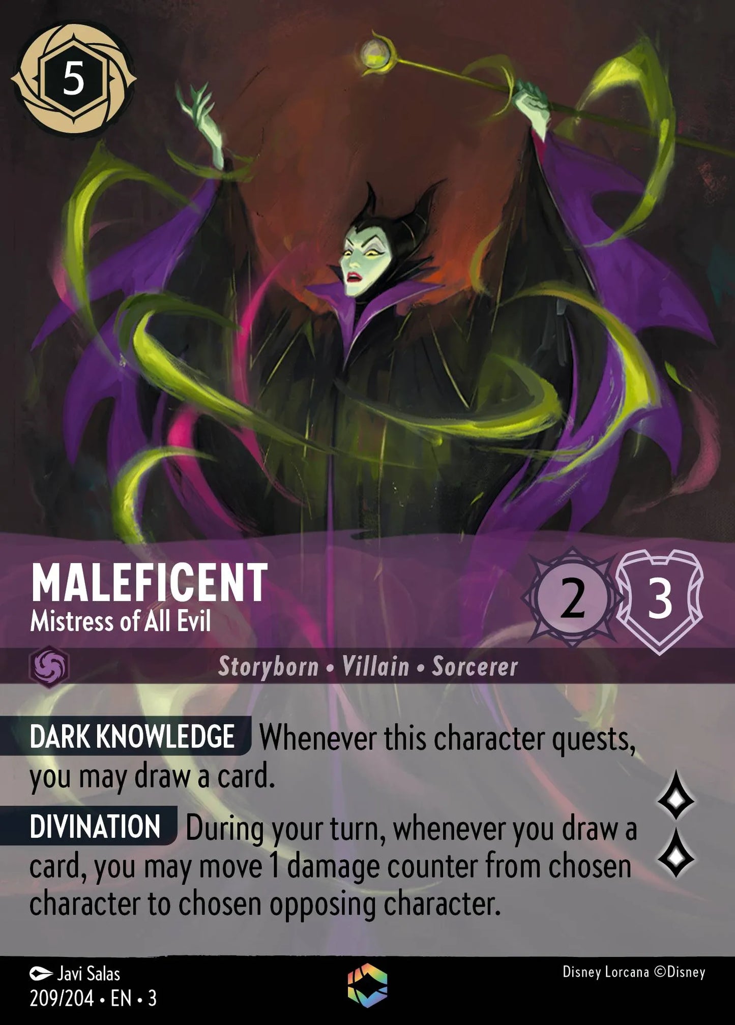 Maleficent - Mistress of All Evil | Into the Inklands #209 (Near Mint) | Disney Lorcana Single Australia (Near Mint)
