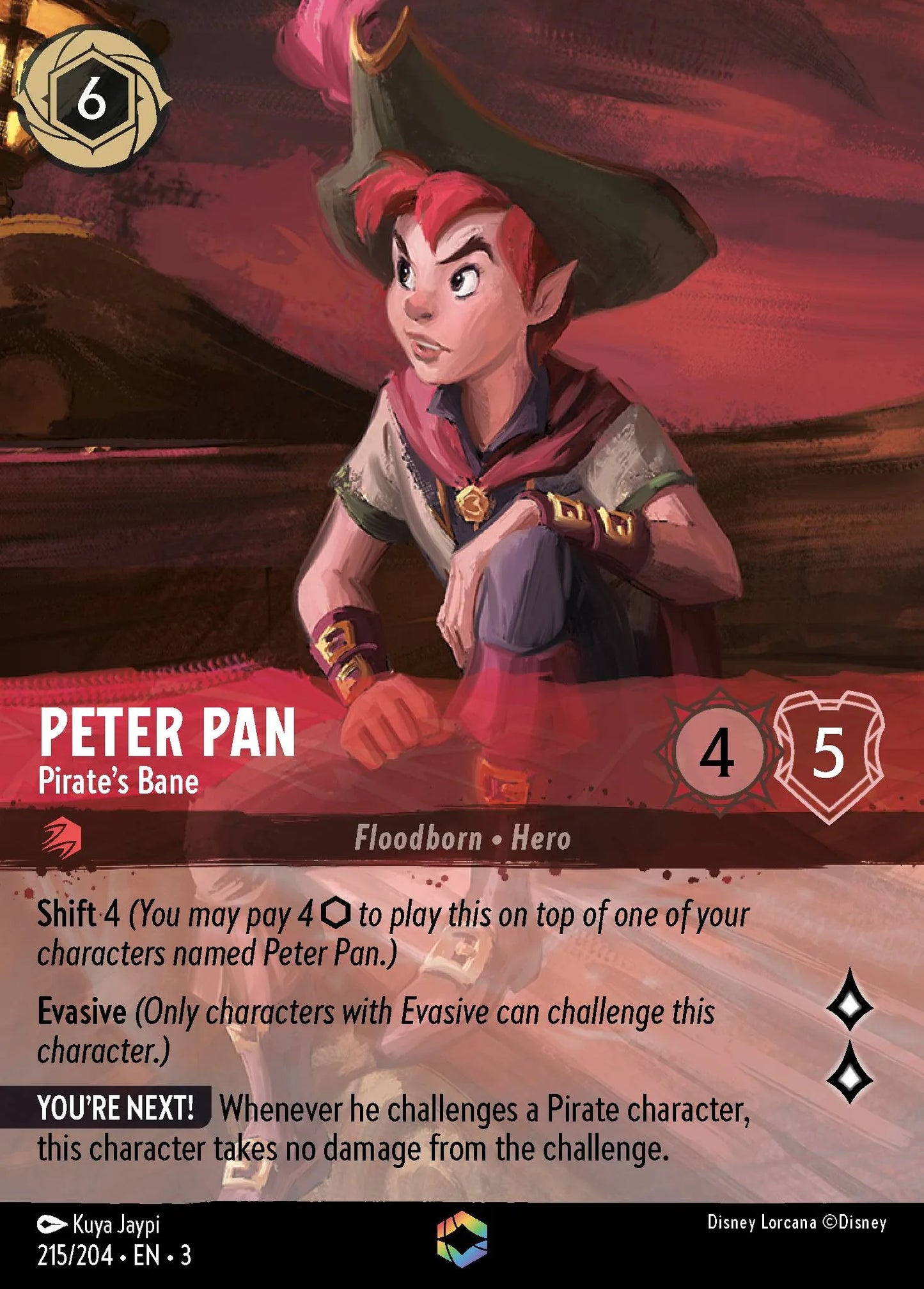 Peter Pan - Pirate's Bane | Into the Inklands #215 (Near Mint) | Disney Lorcana Single Australia (Near Mint)