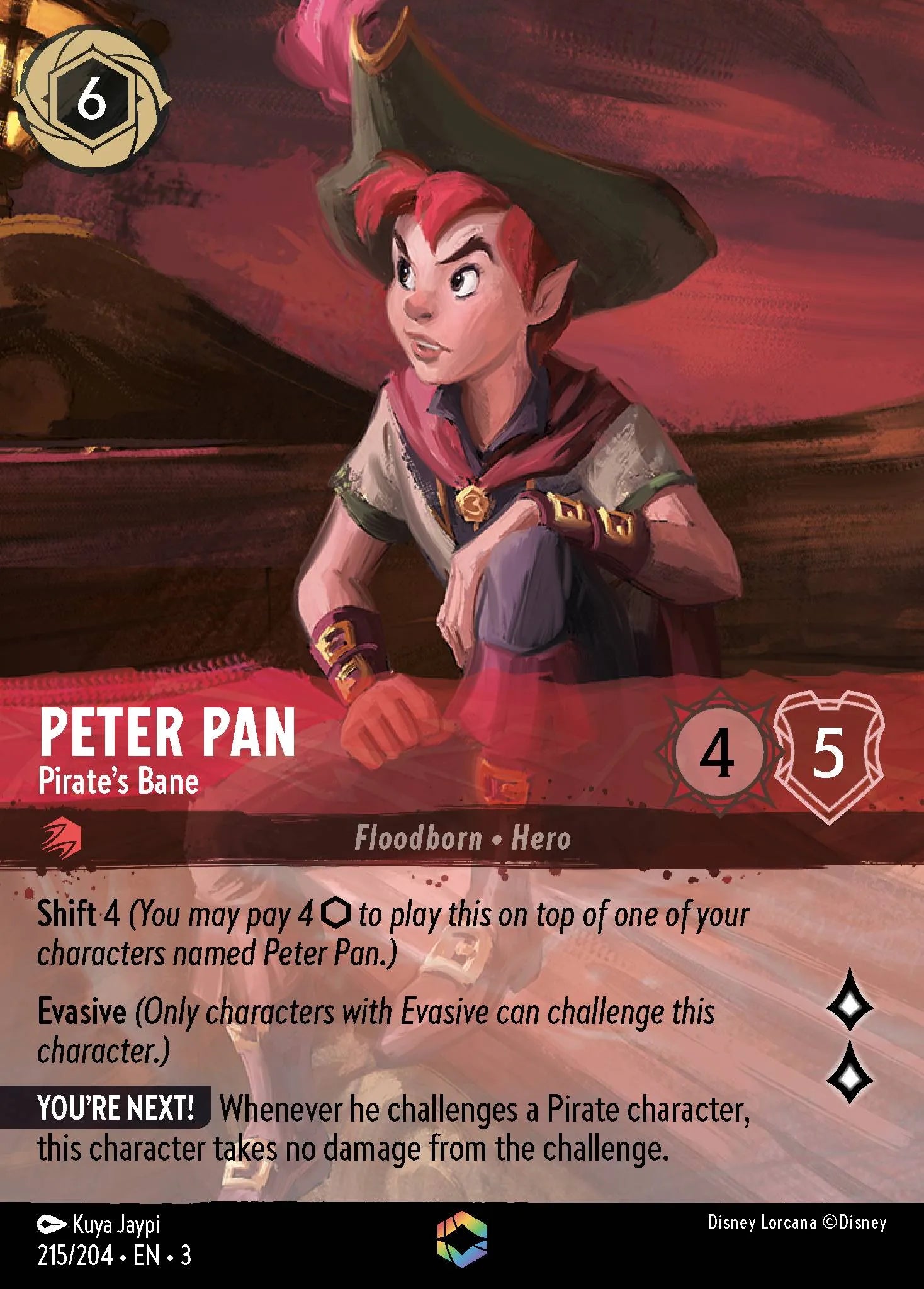 Peter Pan - Pirate's Bane | Into the Inklands #215 (Near Mint) | Disney Lorcana Single Australia (Near Mint)