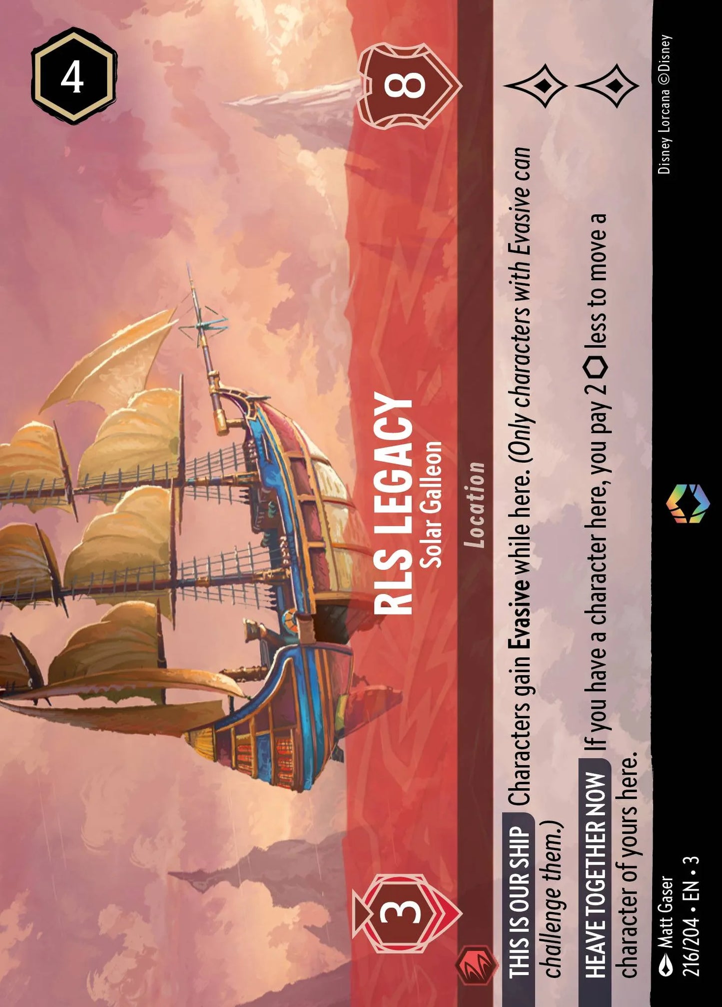 RLS Legacy - Solar Galleon | Into the Inklands #216 (Near Mint) | Disney Lorcana Single Australia (Near Mint)