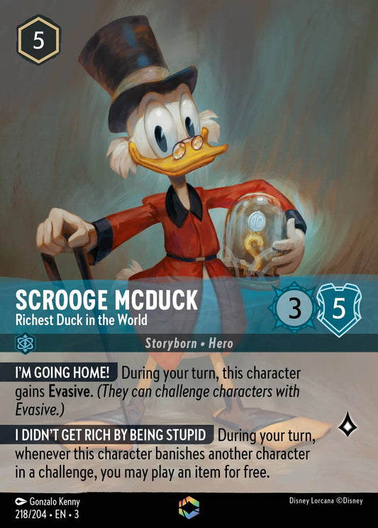 Scrooge McDuck - Richest Duck in the World | Into the Inklands #218 (Near Mint) | Disney Lorcana Single Australia (Near Mint)
