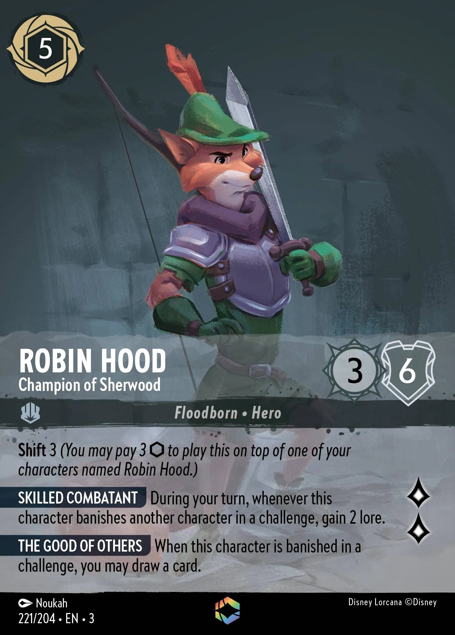 Robin Hood - Champion of Sherwood | Into the Inklands #221 (Near Mint) | Disney Lorcana Single Australia (Near Mint)