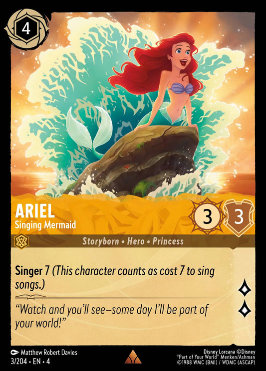 Ariel - Singing Mermaid Disney Lorcana card