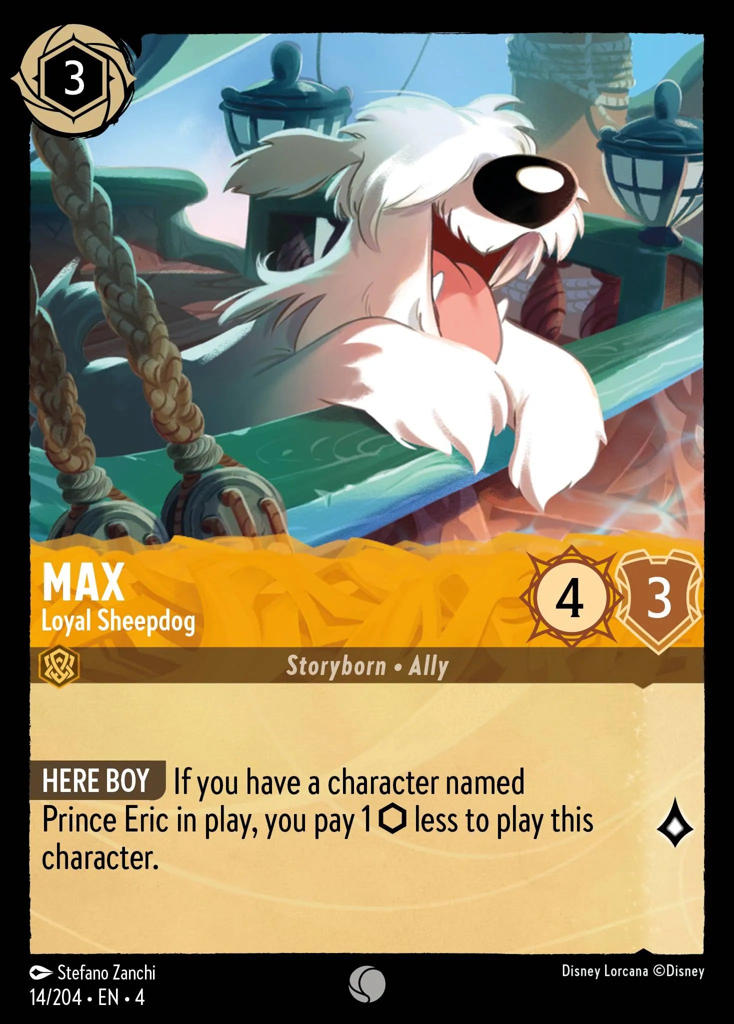 Max - Loyal Sheepdog Disney Lorcana card