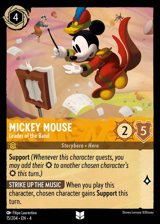 Mickey Mouse - Leader of the Band Disney Lorcana card