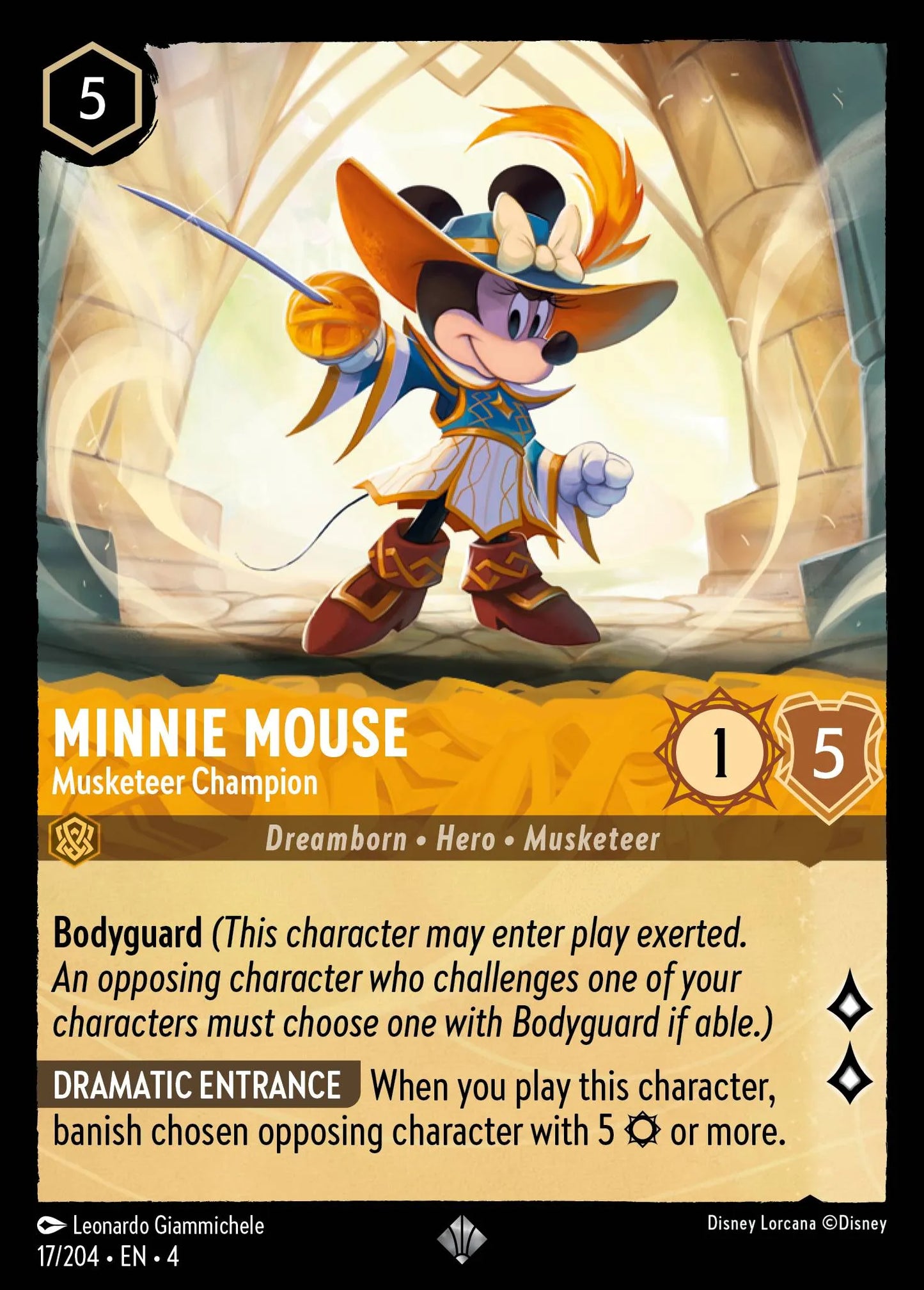 Minnie Mouse - Musketeer Champion Disney Lorcana card