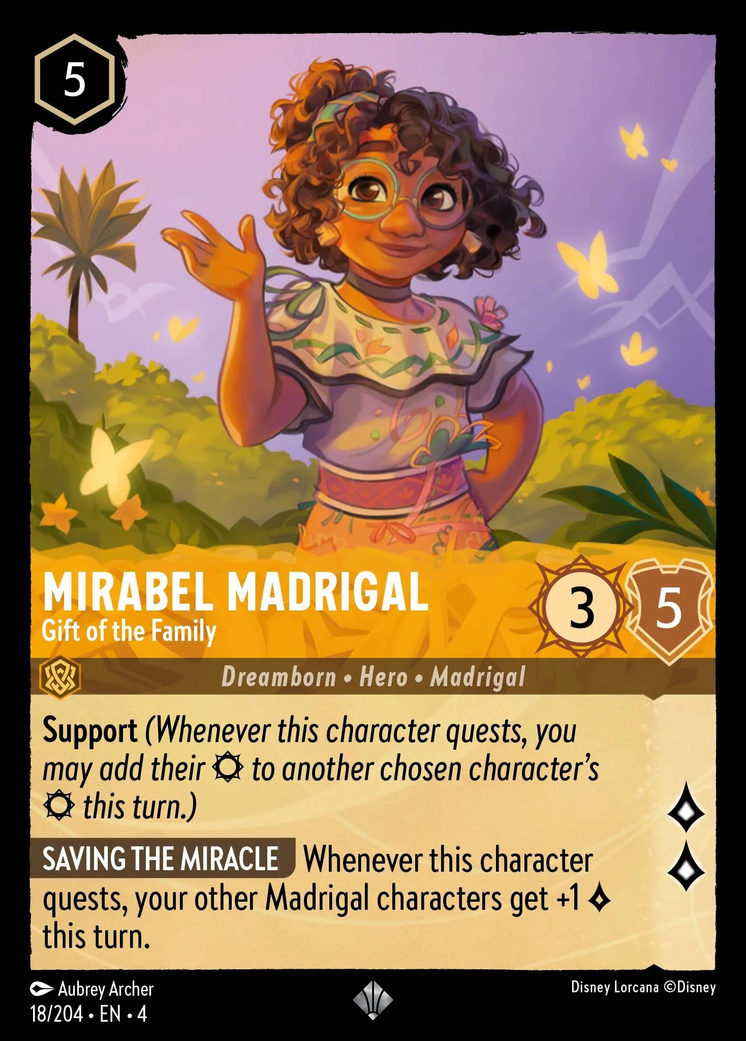 Mirabel Madrigal - Gift of the Family Disney Lorcana card