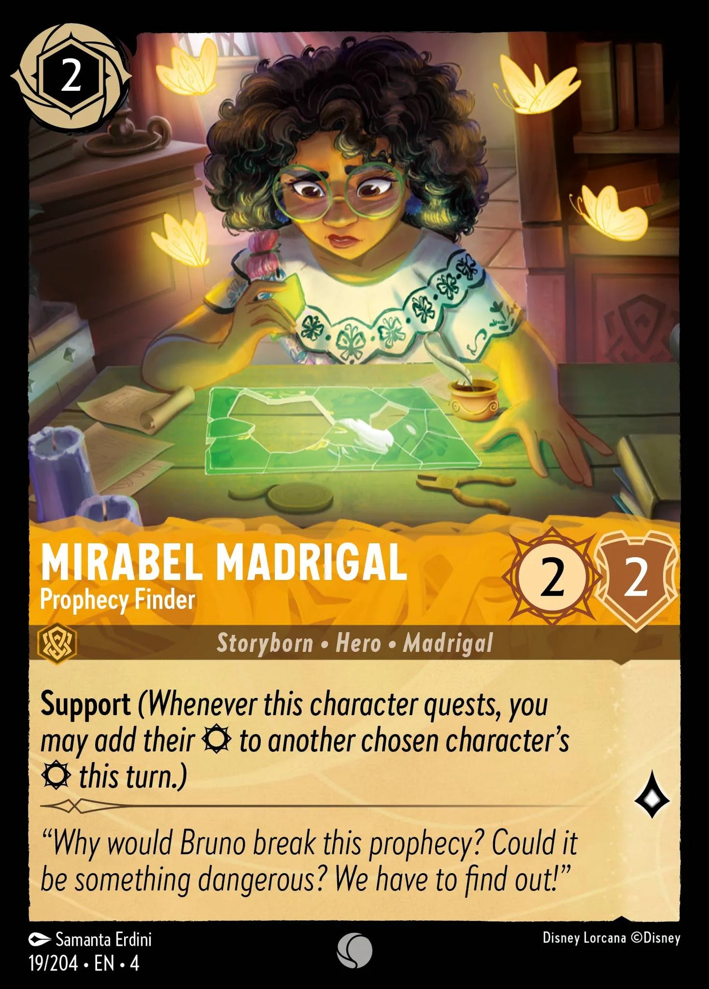 Mirabel Madrigal - Prophecy Finder Disney Lorcana card