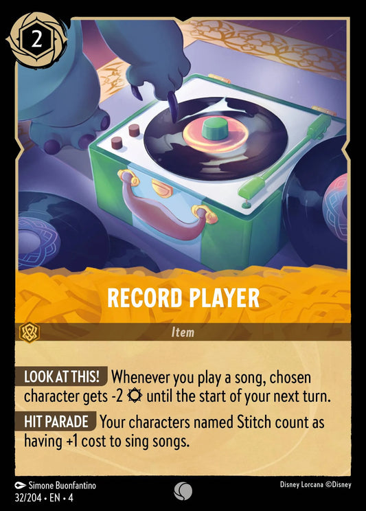 Record Player | Ursula's Return #32 (Near Mint Foil) | Disney Lorcana Single Australia (Near Mint)