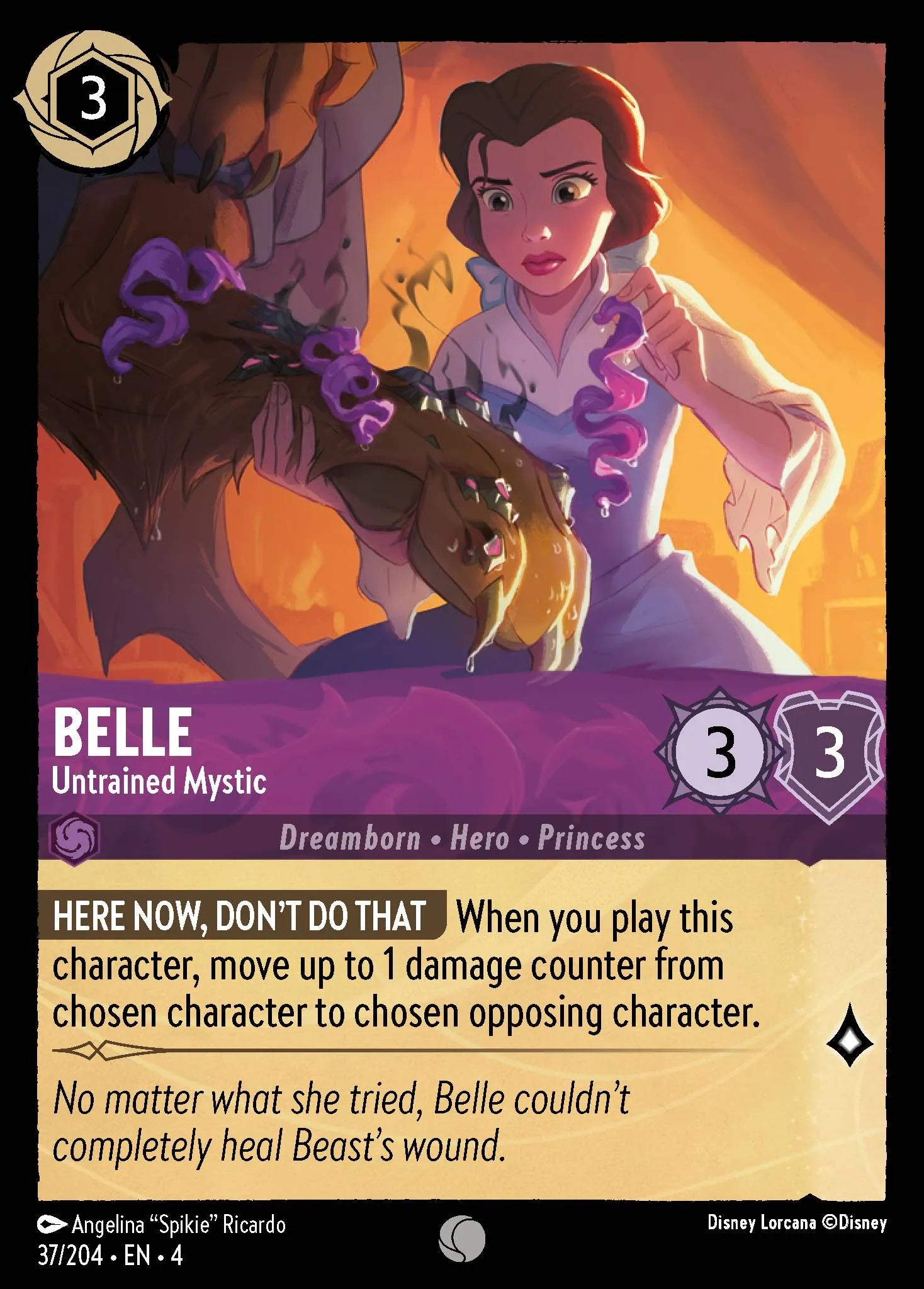 Belle - Untrained Mystic Disney Lorcana card