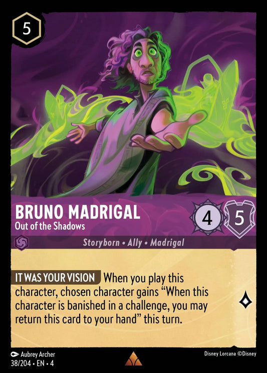 Bruno Madrigal - Out of the Shadows Disney Lorcana card