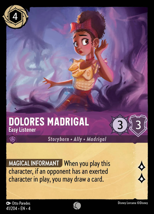 Dolores Madrigal - Easy Listener Disney Lorcana card
