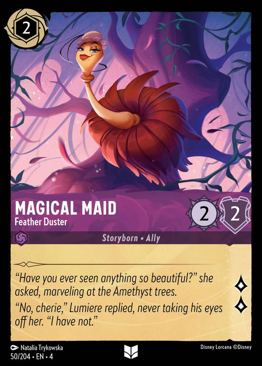 Magical Maid - Feather Duster Disney Lorcana card