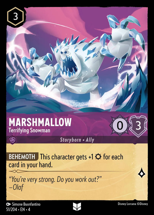 Marshmallow - Terrifying Snowman Disney Lorcana card