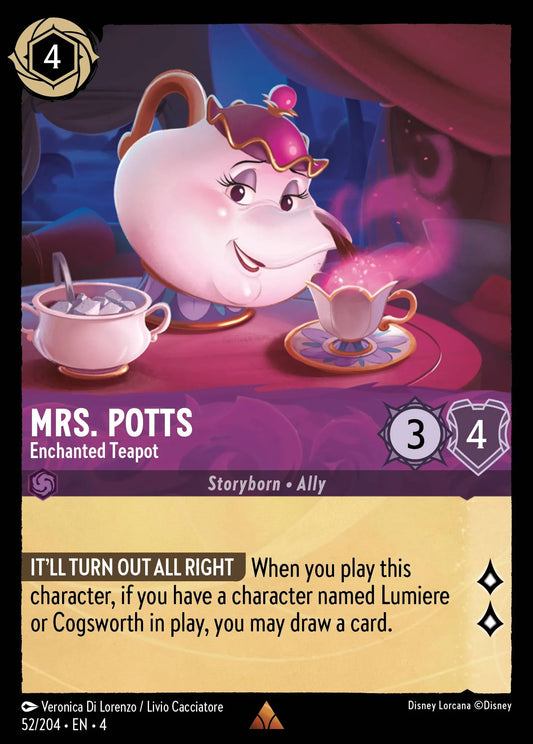 Mrs. Potts - Enchanted Teapot Disney Lorcana card