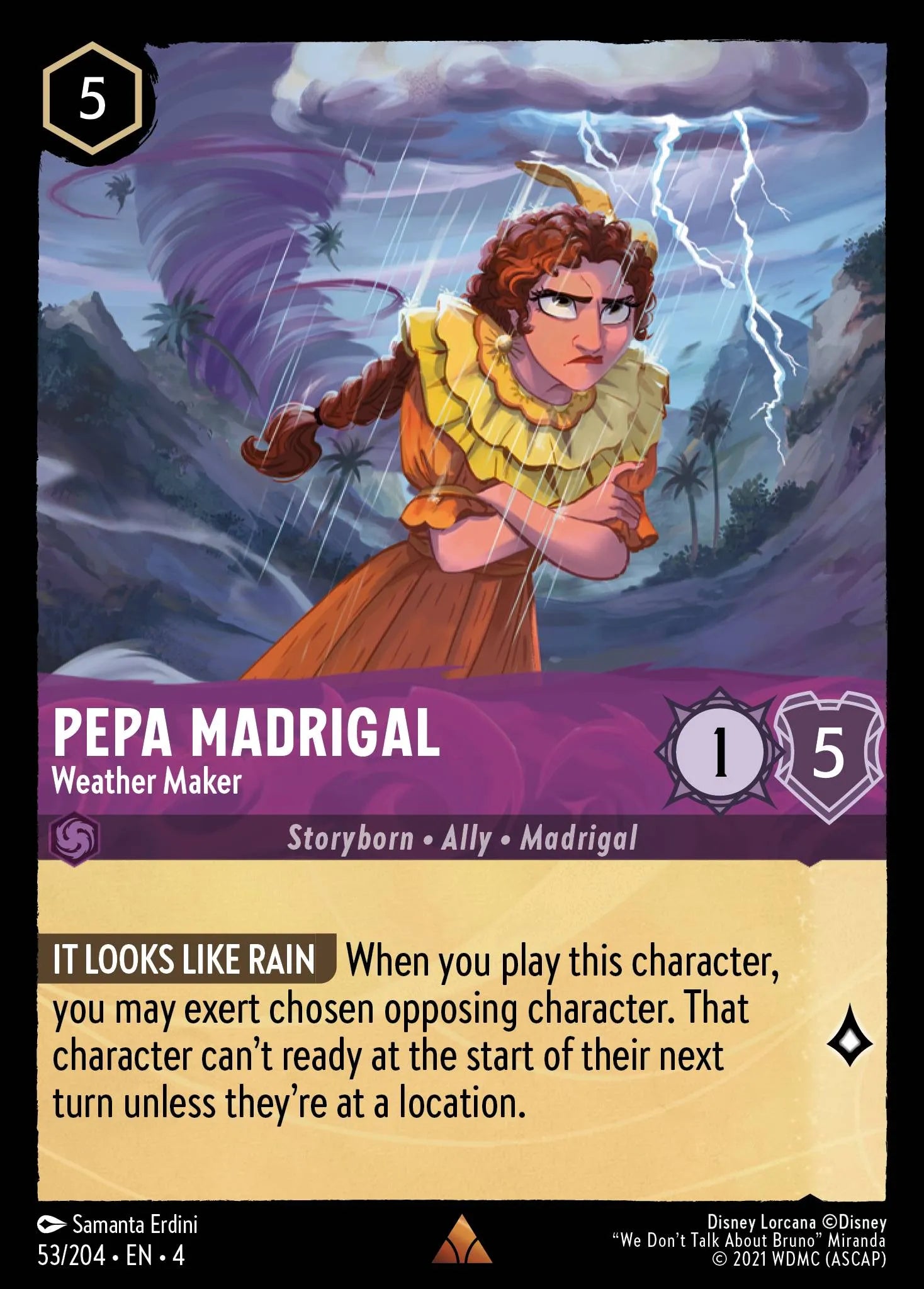 Pepa Madrigal - Weather Maker Disney Lorcana card