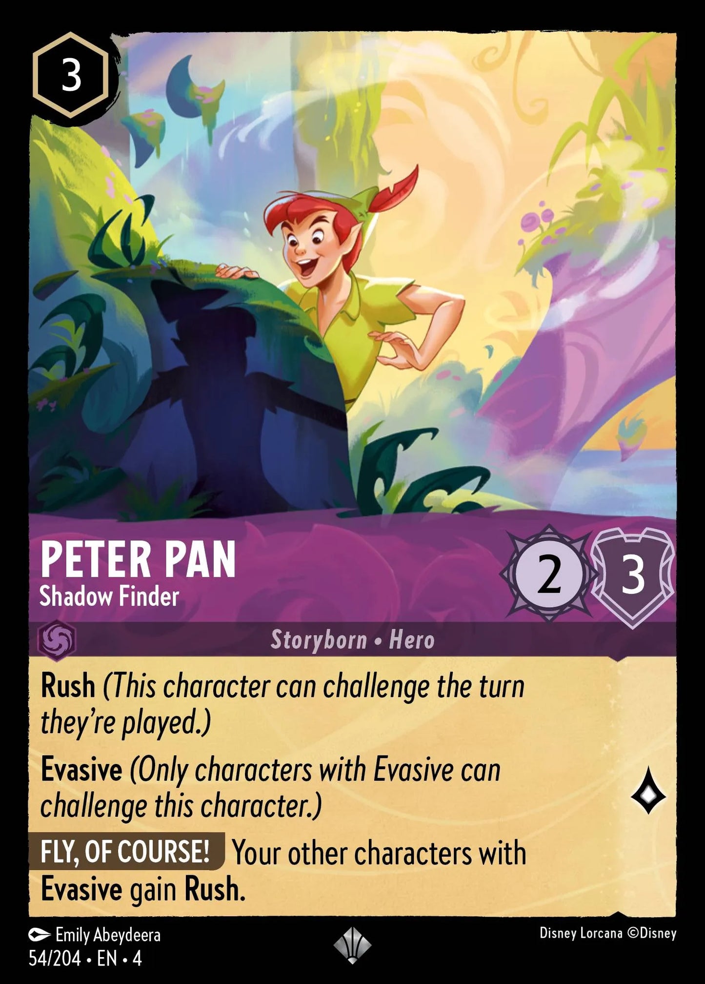Peter Pan - Shadow Finder Disney Lorcana card