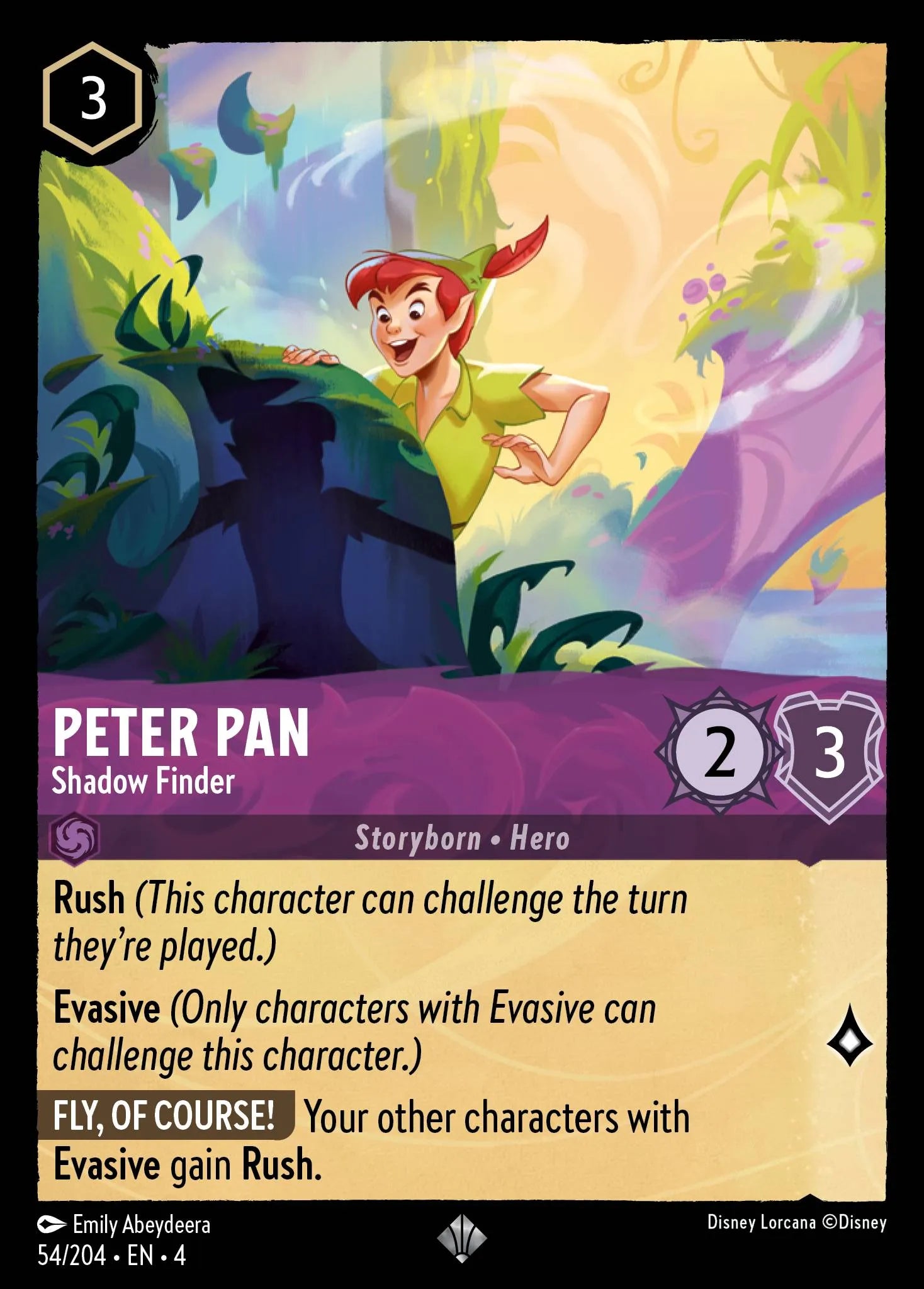 Peter Pan - Shadow Finder Disney Lorcana card