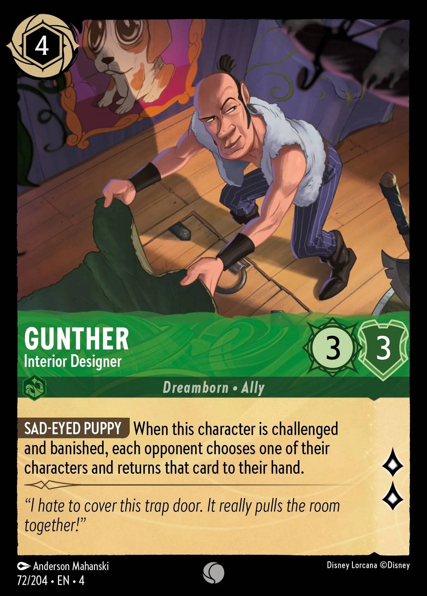 Gunther - Interior Designer Disney Lorcana card