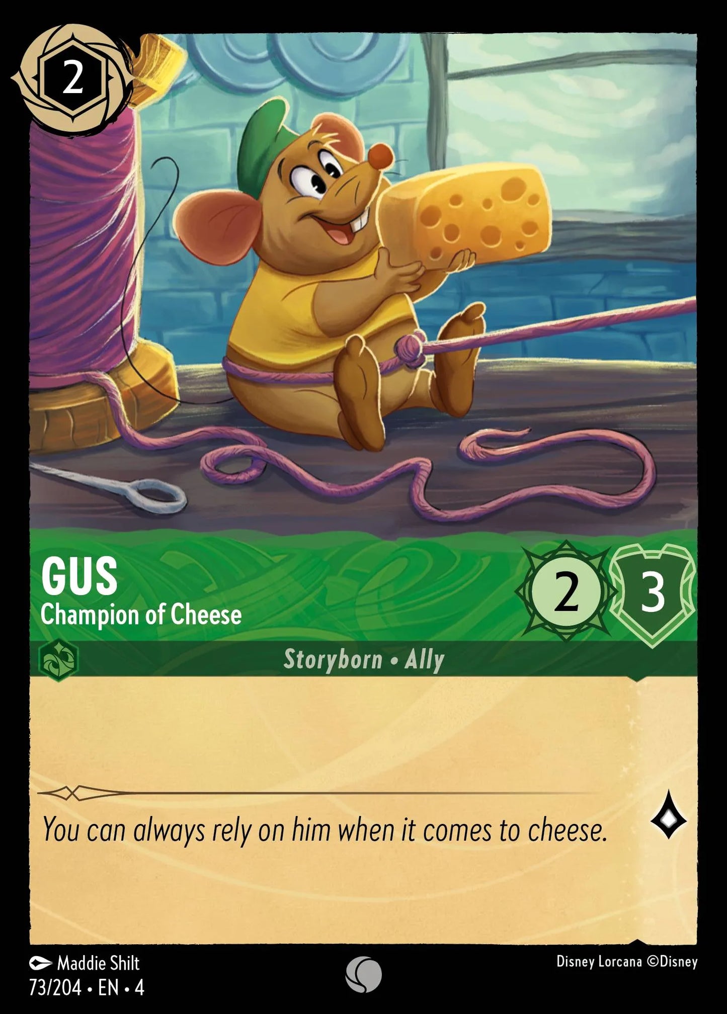 Gus - Champion of Cheese Disney Lorcana card