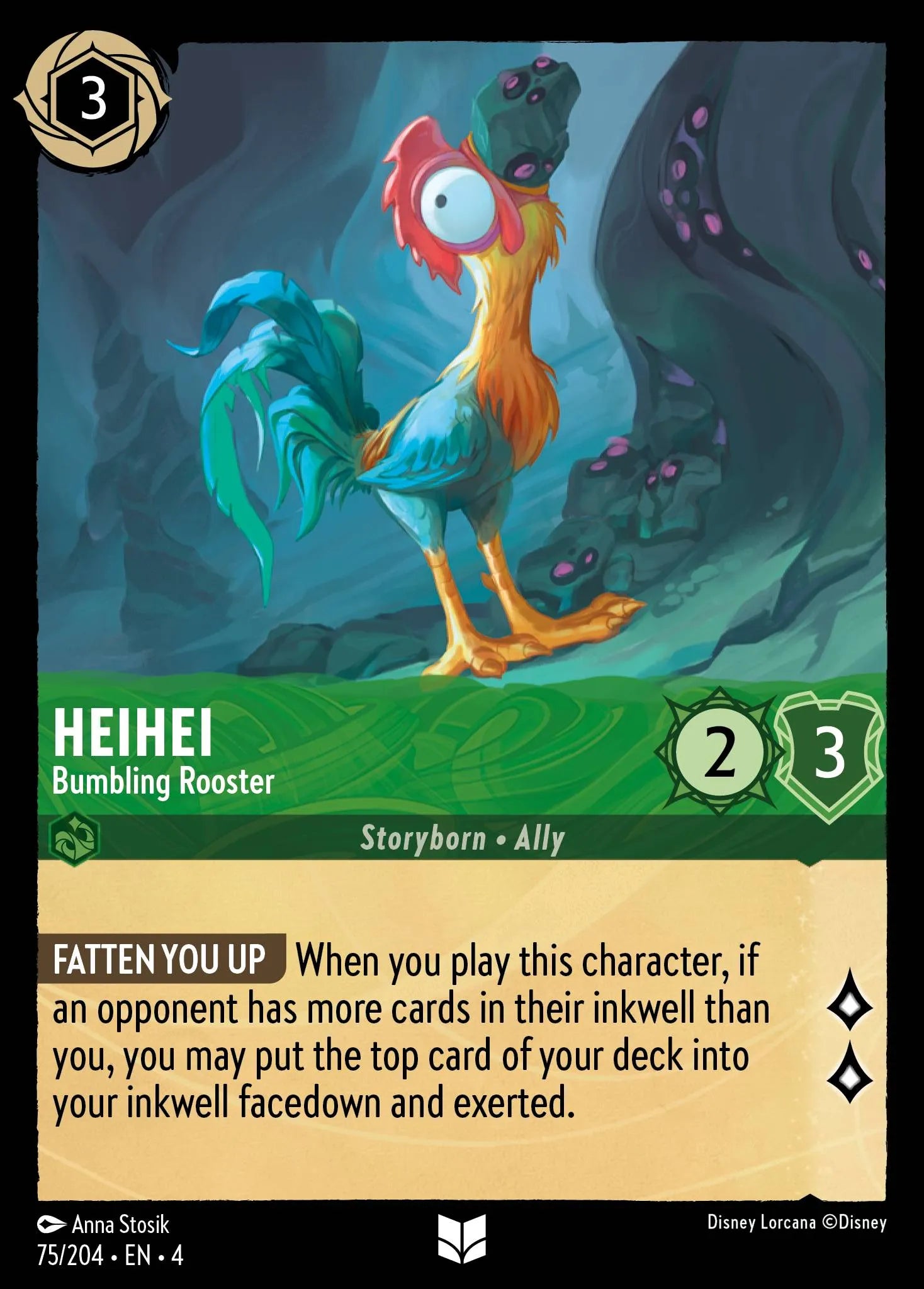 HeiHei - Bumbling Rooster Disney Lorcana card