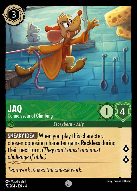 Jaq - Connoisseur of Climbing Disney Lorcana card