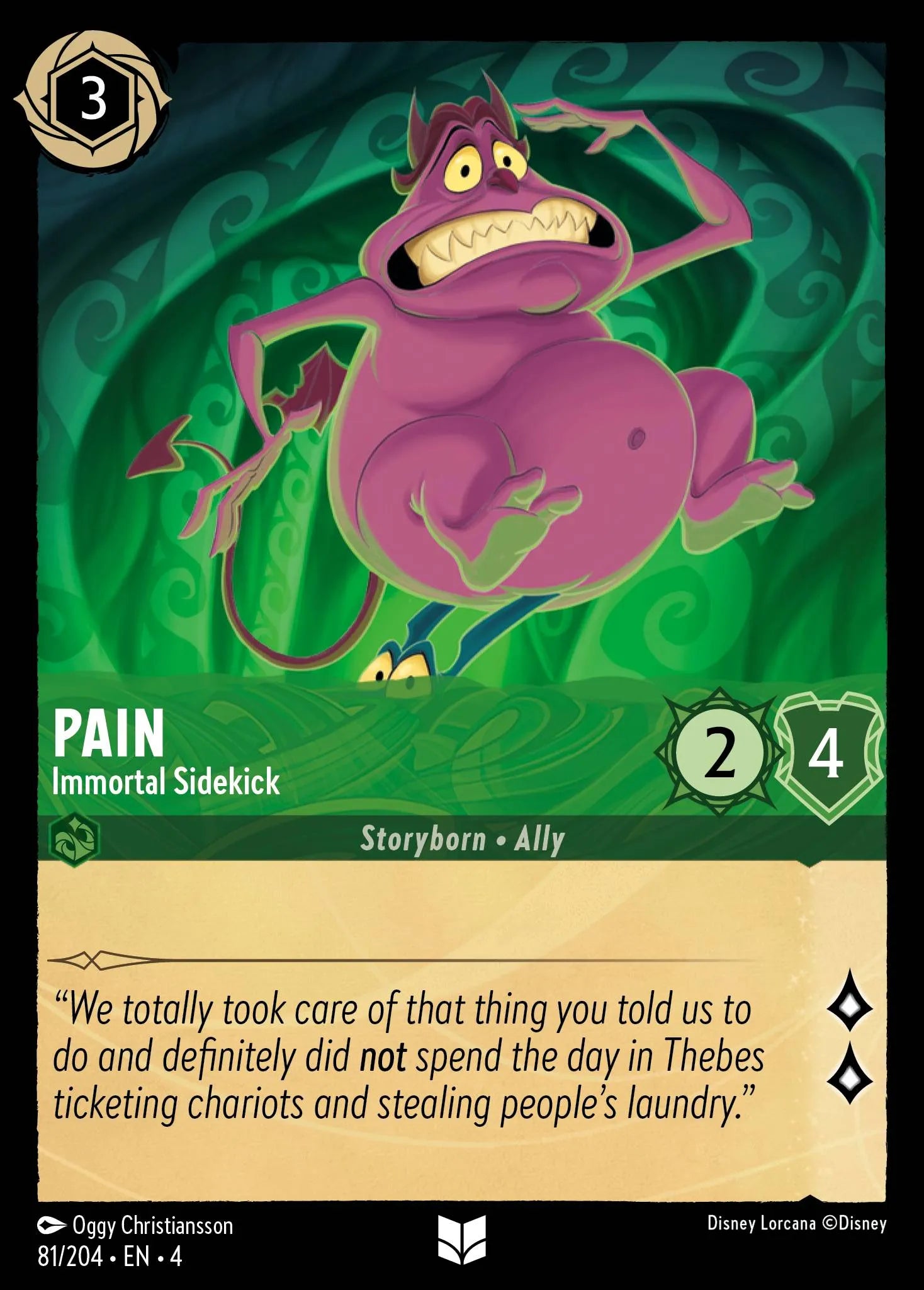 Pain - Immortal Sidekick Disney Lorcana card