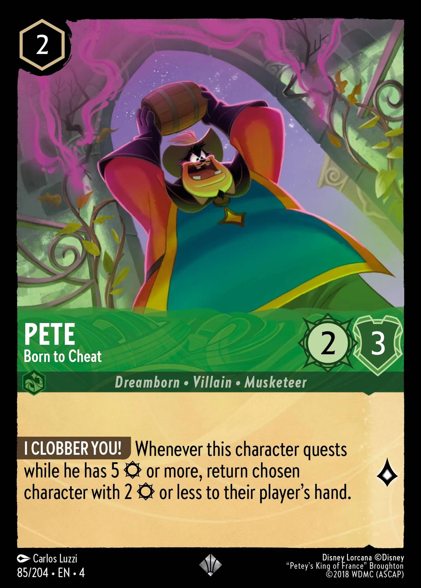 Pete - Born to Cheat Disney Lorcana card