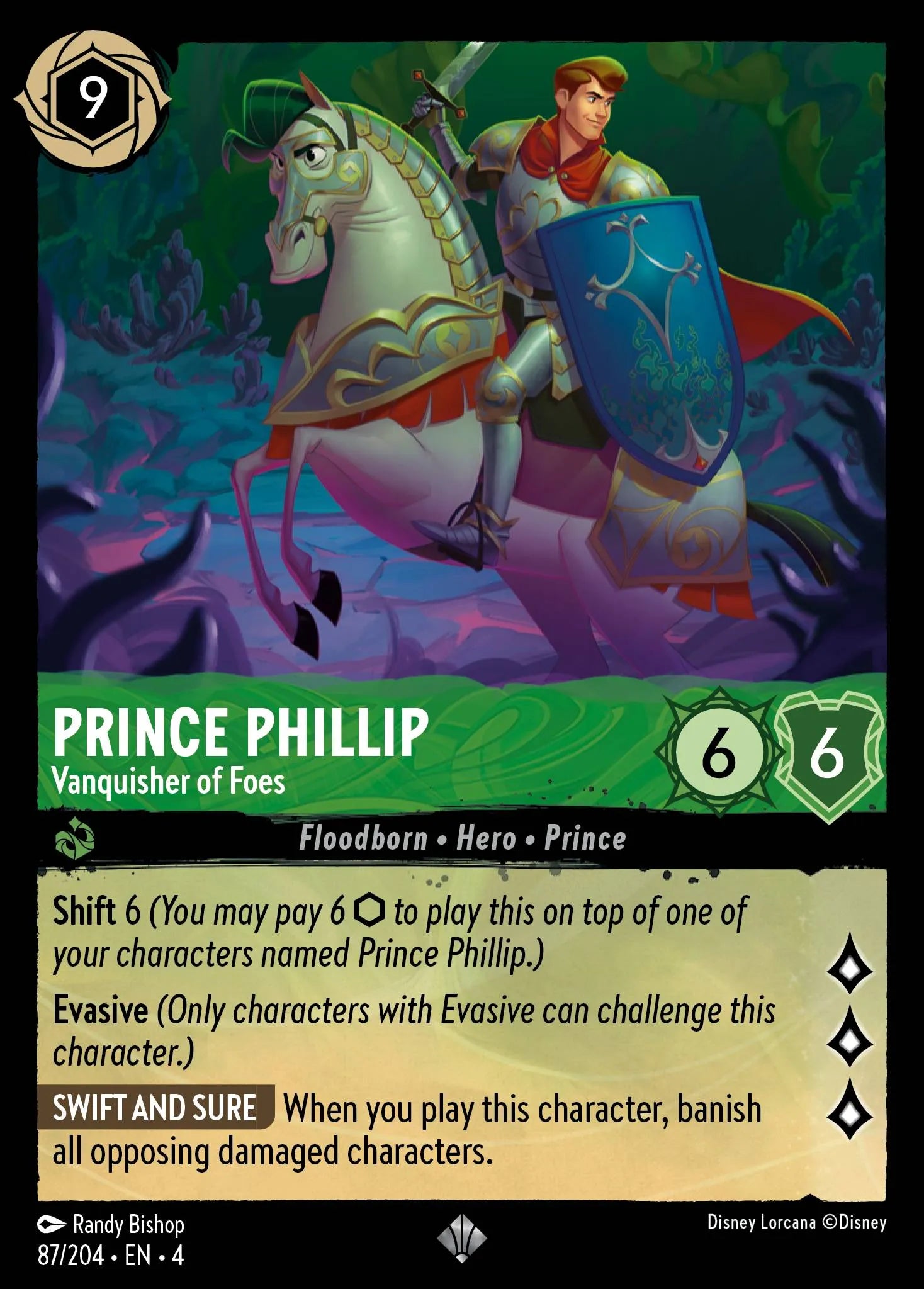 Prince Phillip - Vanquisher of Foes Disney Lorcana card