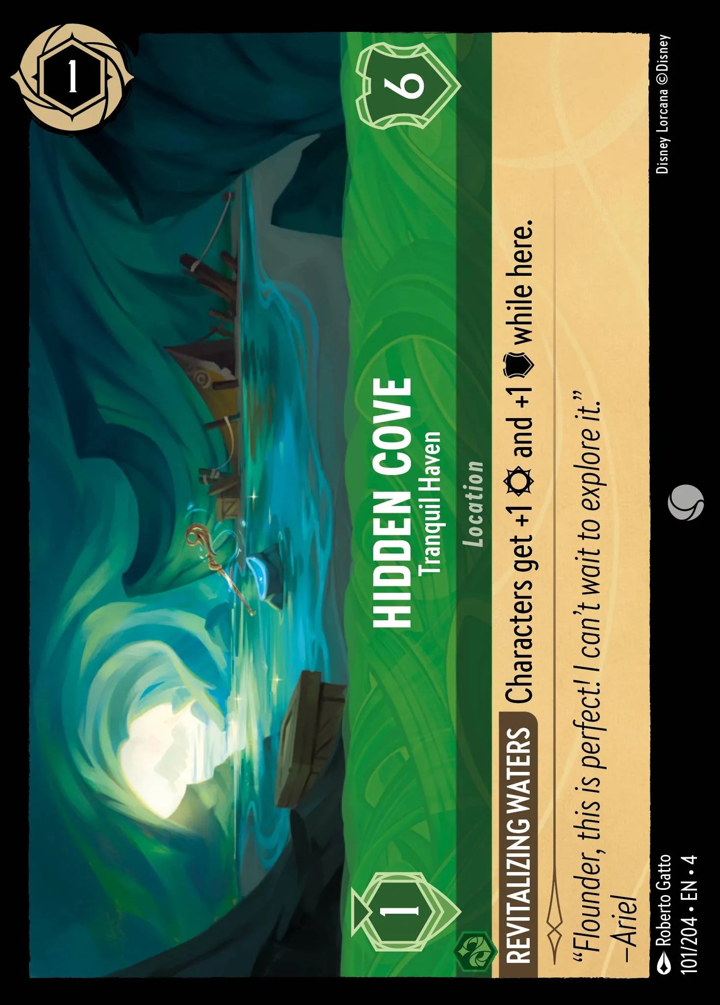 Hidden Cove - Tranquil Haven Disney Lorcana card