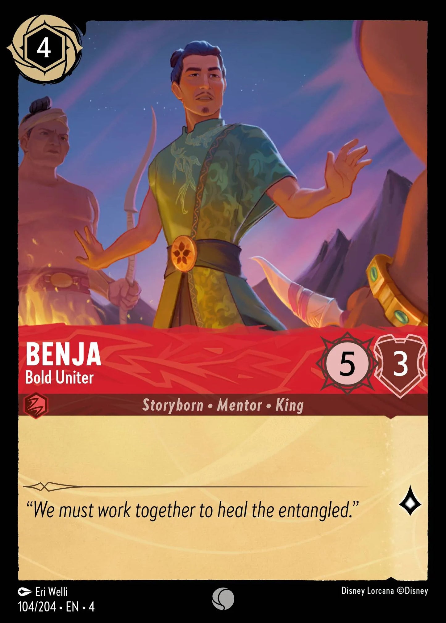 Benja - Bold Uniter Disney Lorcana card