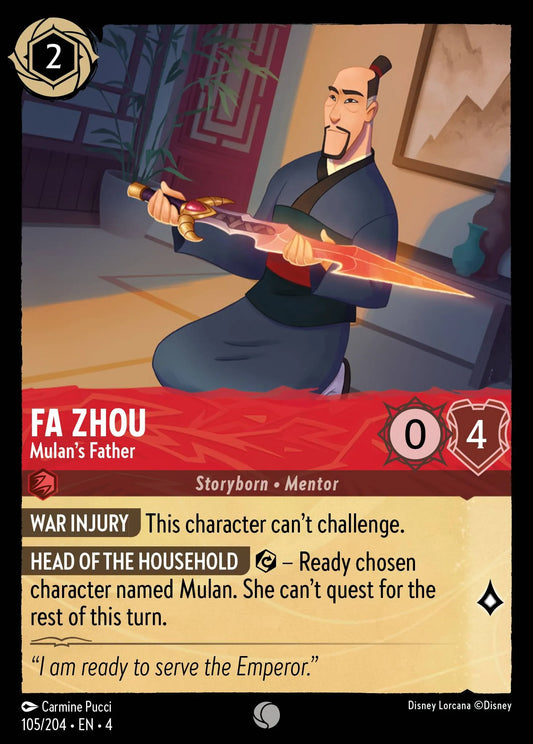 Fa Zhou - Mulan's Father Disney Lorcana card