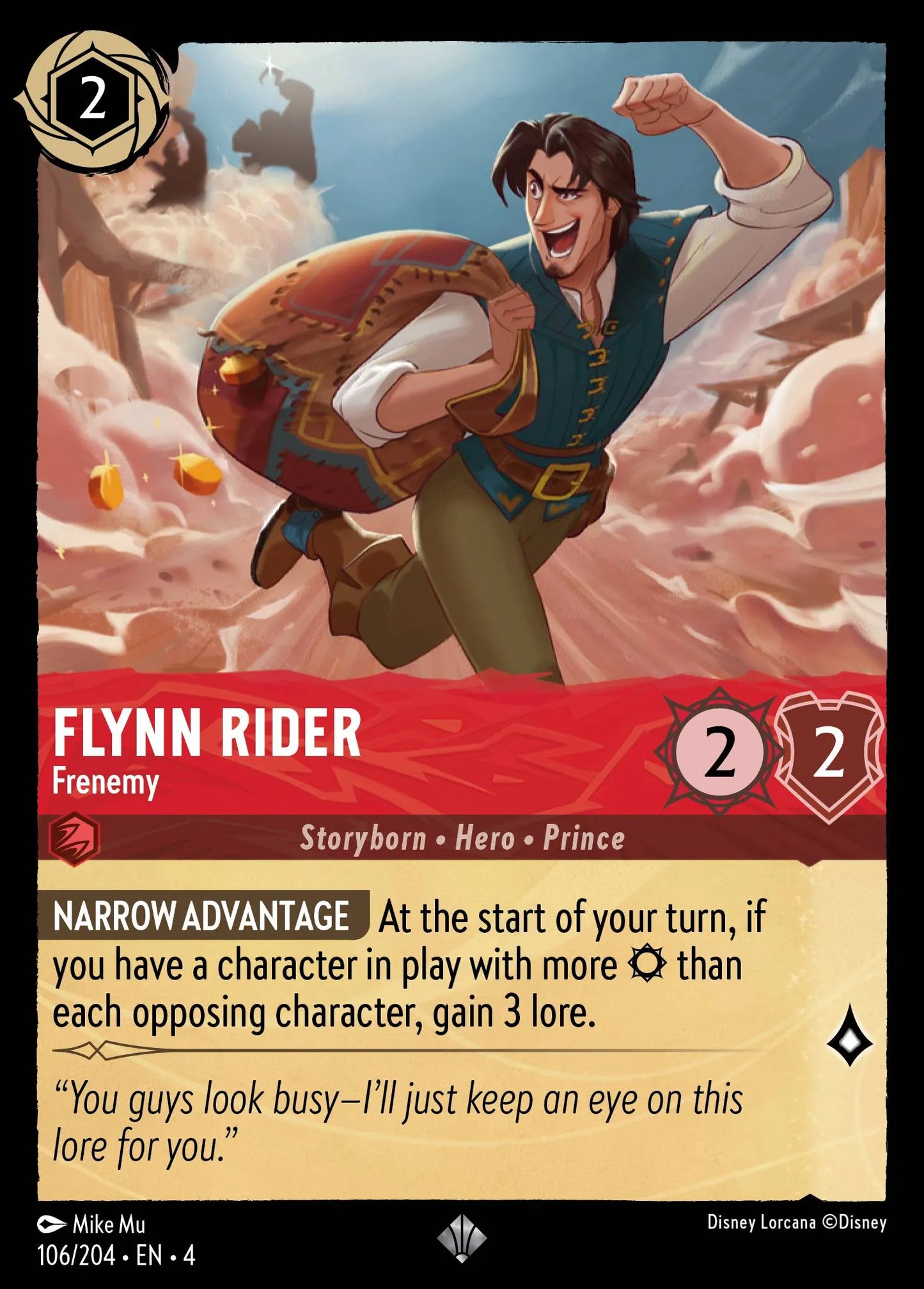 Flynn Rider - Frenemy Disney Lorcana card