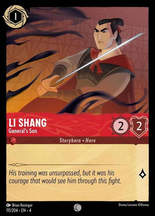 Li Shang - General’s Son Disney Lorcana card