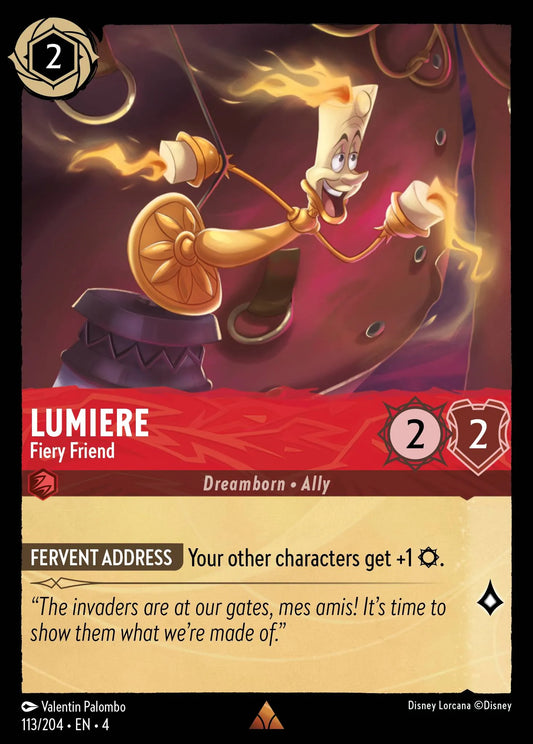 Lumiere - Fiery Friend Disney Lorcana card