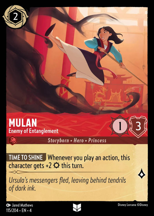 Mulan - Enemy of Entanglement Disney Lorcana card