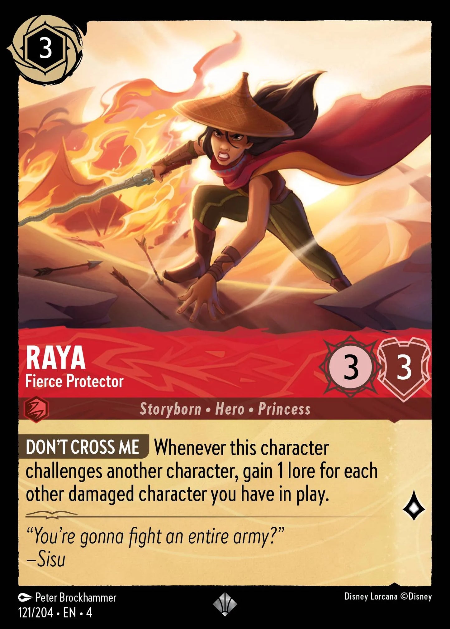 Raya - Fierce Protector Disney Lorcana card