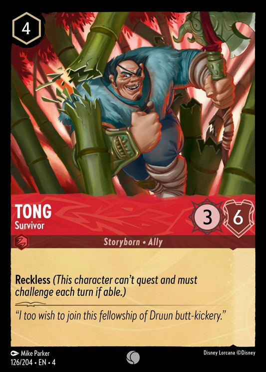 Tong - Survivor Disney Lorcana card