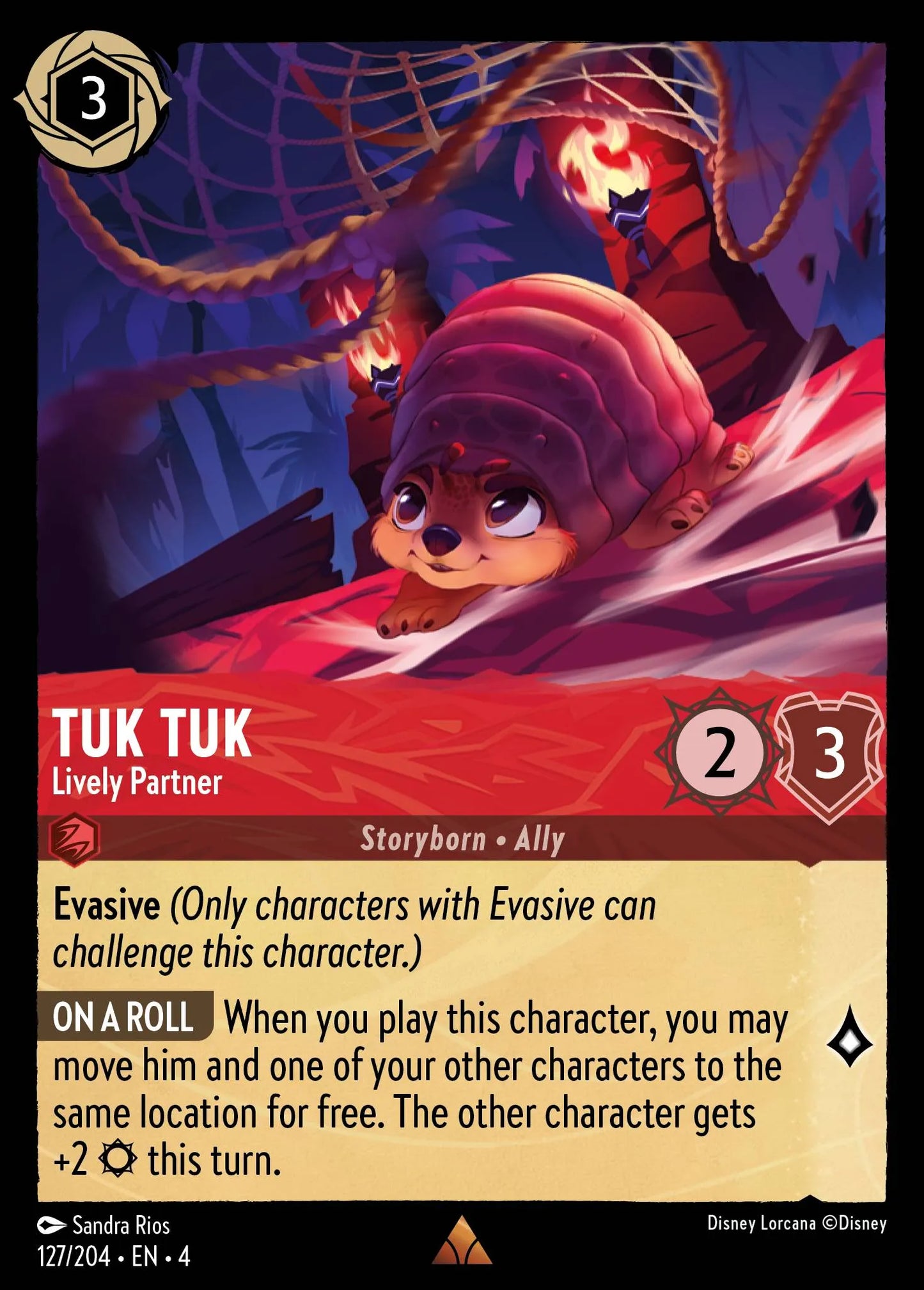 Tuk Tuk - Lively Partner Disney Lorcana card