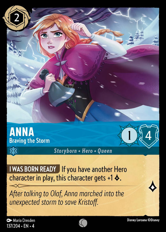 Anna - Braving the Storm Disney Lorcana card