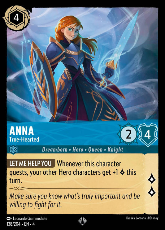 Anna - True-Hearted Disney Lorcana card
